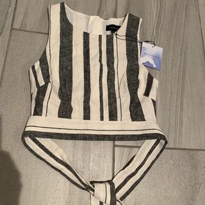 MAJORELLE cotton linen sleeveless NWT crop XS